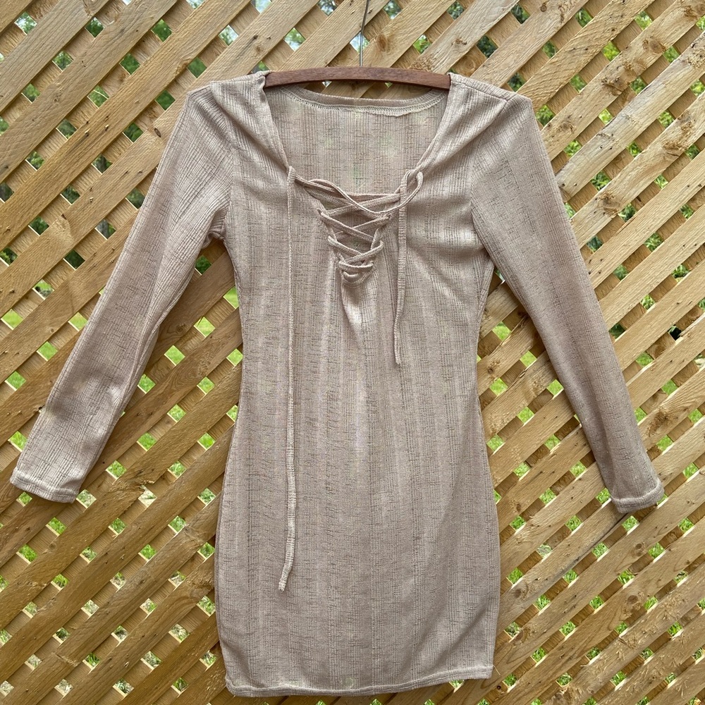 See through Knit Dress